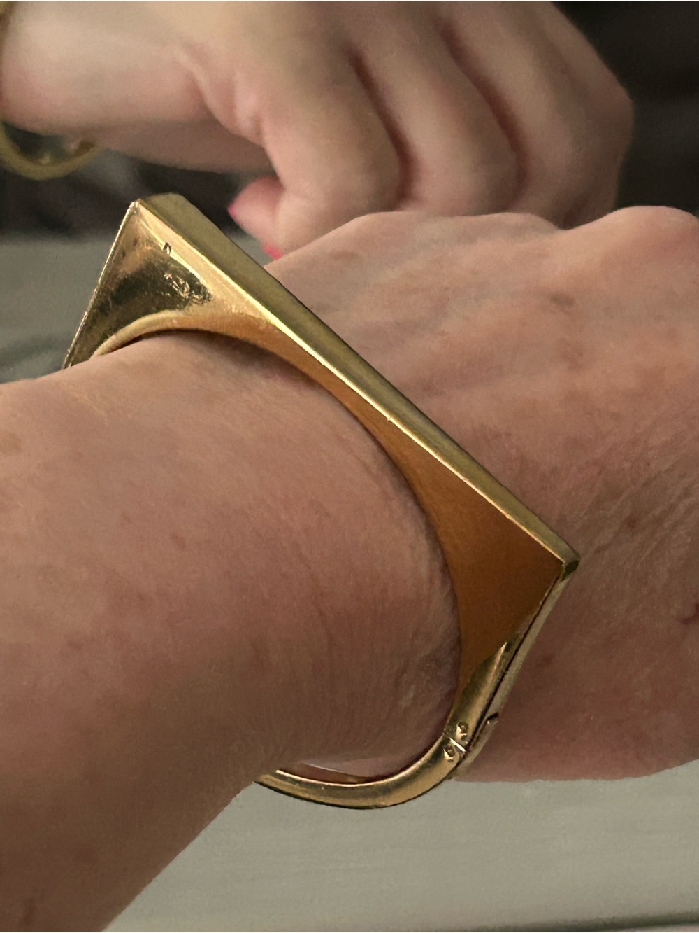 Michael Kors Gold-Tone Slim Signature Bangle, good condition